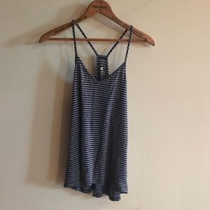Nordstrom Navy & White High/Low tank